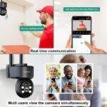 Luovisee WiFi Security Camera Wireless Outdoor 2 Packs,360° PTZ Solar Camera Outdoor Wireless for Home Security,Work with Alexa,AI Motion Detection,PIR Siren,Cloud & SD Card Storage, 2-Way Audio - Image 5