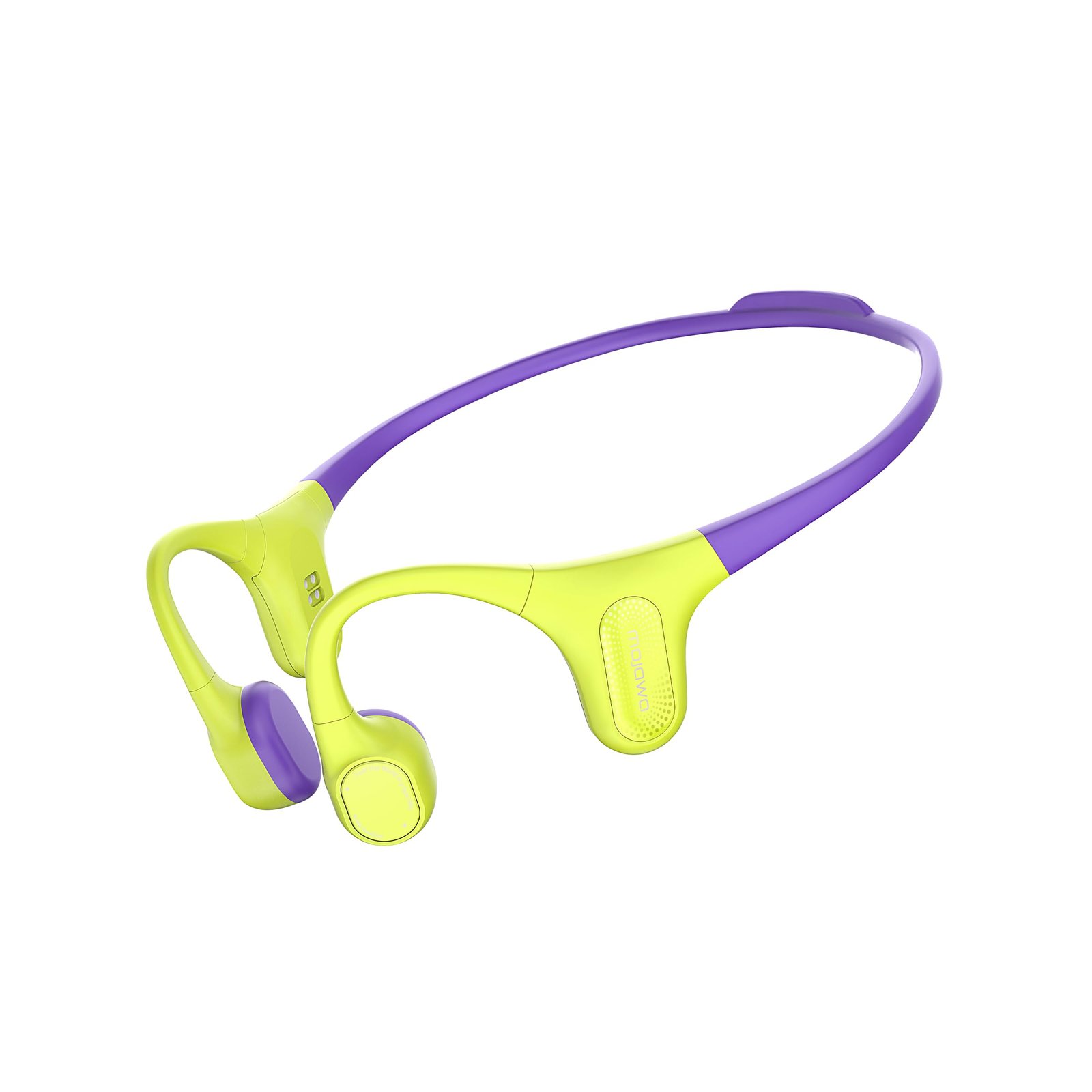 61VMlf86-kL.jpg mojawa Aerra Bone Conduction Sport Headphones, IP67 Waterproof Workout Earphones, Open-Ear, Wireless Bluetooth with Mic, Secure and Comfortable for Running and Cycling, Green and Purple - Image 1