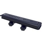 KMC 6-Outlet Surge Protector Power Strip Clamp Mount 7 Feet Cord with 2.4A 2-Port USB Charging Station … - Image 5