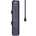 KMC 6-Outlet Surge Protector Power Strip Clamp Mount 7 Feet Cord with 2.4A 2-Port USB Charging Station … - Image 3