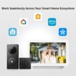 Aqara Smart Doorbell Camera G410 with Chime, 2K, HomeKit Secure Video, 2-Way Audio, Built-in Matter Hub, Wireless/Wired, Supports Apple Home, Alexa, Google, Home Assistant, 2.4G/5GHz Wi-Fi, Black - Image 2