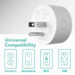 KMC Smart Plug Mini 4-Pack, Wi-Fi Outlets for Smart Home, Remote Control Lights and Devices from Anywhere, No Hub Required, ETL Certified, Works with Alexa and Google Home - Image 6