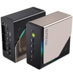 GMKtec AI Mini PC Ultra 9 285H (Turbo 5.4GHz) 96GB DDR5 2TB PCIe 4.0 SSD Mini Gaming Computer 3X M.2 Expansion Slots, Oculink, Quad Screen 8K Display EVO-T1