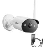 ZOSI WiFi 6 2K Add-on Camera,3MP Plug-in Security Camera with Power Supply,Night Vision,2 Way Audio,Only Compatible with Same Brand Wi-Fi 6 NVR Recorder System Model:ZR08WU,ZR08WS,ZR08PP