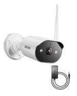 ZOSI WiFi 6 2K Add-on Camera,3MP Plug-in Security Camera with Power Supply,Night Vision,2 Way Audio,Only Compatible with Same Brand Wi-Fi 6 NVR Recorder System Model:ZR08WU,ZR08WS,ZR08PP