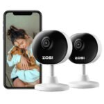 ZOSI Indoor Security Camera, 2Pack 1080P Home WiFi Camera with Phone App, Smart Motion Detection,2 Way Audio, Night Vision,C688 Baby/Pet Monitor,Memory Card/Cloud Storage,Works with Alexa,Plug-in