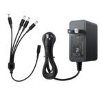 ZOSI 12V 2A 100V-240V US AC to DC Power Supply Adapter & 4-Way Power Splitter Cable for CCTV Home Security Camera Surveillance System