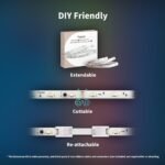 Aqara LED Strip T1 Extension,Requires LED Strip T1 (Sold Separately),3.28 FT RGBIC LED Light Extension with 16 Million Colors/Tunable White/Gradient Effects (1 Pack,39.36 inch) - Image 4