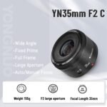 YONGNUO YN35mm F2 Lens 1:2 AF/MF Wide-Angle Fixed/Prime Auto Focus Lens for Canon EF Mount EOS Camera - Image 3