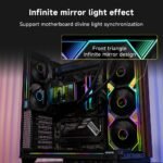 Jungle Leopard PF 360 CPU Water AIO Cooler Liquid Cooling|5.5-inch LCD Magnetic Screen|360mm ARGB Infinity Mirror 2000RPM PWM Fan|Lower Noise |for Intel LGA1851/1700/1200/115X AMD AM4/AM5 (Black) - Image 5