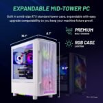 Skytech Gaming Archangel Desktop PC, Ryzen 7 5700 3.7 GHz (4.6GHz), AMD RX 9060XT 8GB, 1TB NVMe SSD, 32GB DDR4 RAM 3200, 650W Gold PSU, Wi-Fi, Win 11 - Image 8