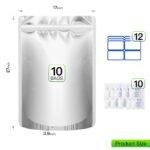 11.8 Mil Thicker 100PCS Mylar Bags with 400cc Oxygen Absorbers + 10PCS 5 Gallon Mylar Bags for Food Storage with 2500cc Oxygen Absorbers - Image 9