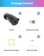 ZOSI 1080p HD-TVI Home Security Camera with Audio,Built-in Mic,Night Vision,1920TVL 2MP Outdoor CCTV Cam Only Compatible with ZOSI 3K Lite Analog DVR - Image 9