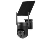 64GB CQ4B 2K AI Solar Security Camera Wireless Outdoor, Battery Powered Cam,Two Way Audio,Motion Detection,Color Night Vision, Easy to Setup, Audible Flashlight Siren,180 Days Exchange Policy