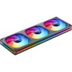 JONSBO ZB-360BR (Reverse) PC Case Fan,Reverse Blade Silent Computer Fan with 4-Sides Infinity Mirror,All-in-One, Single Frame Unit ARGB Fans,PWM,28MM Thick,Multiple Led Beads,Installation Ref to Tips