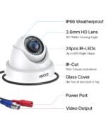 ZOSI 2Pack 2.0MP HD 1080P Security Cameras Kit, 80ft Night Vision, Indoor Outdoor Home CCTV Dome Cameras for 1080P/5MP/4K HD-TVI Analog DVR System - Image 2