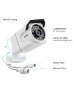ZOSI 4K PoE Add on Security Camera with One-Way Audio,8MP Weatherproof Indoor Outdoor Bullet IP Camera,Night Vision,Person Vehicle Detection (Compatible Only with Same Brand 4K PoE NVRs) - Image 8