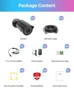 ZOSI 4 Pack 1080p Home Security Cameras with Audio Recording,Built-in Microphone,2MP 1920TVL HD-TVI Outdoor Indoor CCTV Cameras with 120ft IR Night Vision Weatherproof Surveillance Bullet Camera - Image 9