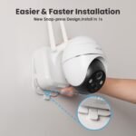 ieGeek Security Camera Outdoor, 2K Wireless WiFi 360°PTZ Camera, Solar Battery Powered Surveillance Camera with Spotlight/Siren/Motion Detection/3MP Color Night Vision,Compatible with Alexa - Image 6