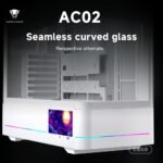 Jungle Leopard AC-02 Digital ATX PC Gaming Computer Case|5.5 Inch Integrated LCD Screen& App|Mid Tower Full View Dual Reinforced Glass Panel|Removable Side Panels|for Micro-ATX ITX (White) - Image 2