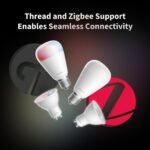 Aqara Thread/Zigbee Smart LED Light Bulb T2 E26, Tunable White (2000K-9000K), RGB Color Changing Light Bulb with 16 Million Colors, 75W Equivalent, Matter, Works with HomeKit, Alexa, Google & More - Image 2