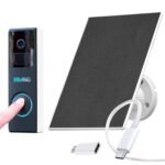 D2A Home Surveillance Battery Waterproof Wireless Video Doorbell with Chime and 5V Solar Panel,4-Times Charge for 1 year, Audible Alarm Easy to Setup,2.4GHz Wi-Fi,Human Detection,Two Way Audio