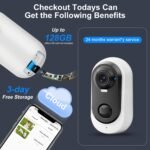 Heyall Cameras for Home Security: Battery Powered Outdoor Camera Wireless WiFi Home Surveillance with Spotlight & Siren Alarm 1080P Color Night Vision AI Motion Detection Sensor 2-Way Talk Cloud/SD - Image 2