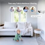 Jennov Outdoor/Indoor Security Cameras 5Ghz/2.4Ghz, 2K HD WiFi/Color Night Vision/Motion Detection /2-Way Audio/IP66 Waterproof Pet Dog Cat Baby Monitor Camera for Home Security - Image 6