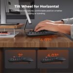 MEETION Wave Ergonomic Keyboard and Mouse Wireless, USB/Bluetooth Wave Ergo Keyboard with Wrist Rest, 4 DPI Adjustable Swing Wheel Silent Wireless Mouse Rechargeable for Windows/Mac/Android Director-D - Image 4