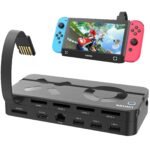 Unitek Switch Dock Station, Game Card Reader with 4K HDMI/USB 3.0/USB-C Charging Ports, Portable Nintendo Switch Docking Replacement, 4 Card Slots