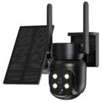 Heyall 2.4G/5G WiFi 6 Wireless Outdoor 360° View Security Camera, 2K, Solar Powered 4MP, Color Night Vision, AI Human Detection, Pan/Tilt, Spotlight & Siren, 2-Way Talk, Cloud/SD Storage, IP65