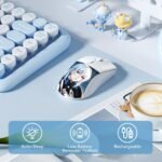 RisoPhy Lightweight Gaming Mouse, Tri-Modes Wired/2.4GHz/Bluetooth Anime Gaming Mouse, PAW3395 Sensor, 6 Programmable Buttons, 26K DPI Wireless Mouse for Laptop, PC, Mac - Image 7