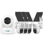 Vicohome 2K AI Solar Security Camera Wireless Outdoor and 5G Wi-Fi Indoor Camera,Battery Powered Cam, Color Night Vision,Two Way Audio, Motion Detection, Easy to Setup,Audible Flashlight Siren 180 Day