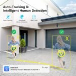 Jennov 2K Light Bulb Security Camera, Auto-Tracking Security Cameras Wireless Outdoor, 360° PTZ, Dual-Band WiFi (2.4G/5G), AI Human Detection, Indoor/Outdoor, E27 Socket-Powered, Compatible Alexa - Image 2