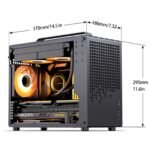 JONSBO/JONSPLUS Z20 Black Micro-ATX Mini Tower PC Case,with Detachable Carrying Handle, Mini Size, High-Performance Hardware Compatible, Support 240AIO, H160mm Cooler, Matx Black - Image 5