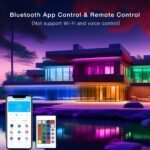 100ft Outdoor LED Strip Lights Waterproof, IP67 Waterproof LED Light Strips with Remote and APP Control, Timing, Music Sync RGB Exterior LED Rope Lights for Outside, Roof, Deck, Balcony, Garden, Pool - Image 4