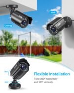 ZOSI 4PK 1920TVL 1080P Security Camera 3.6mm Lens 2MP CCTV Camera Home Security Day Night Waterproof Camera for 1080P/5MP/4K HD-TVI Analog DVR System - Image 5