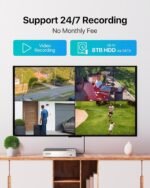 ZOSI 8CH 5MP Lite Security Camera System with AI Human/Vehicle Detection,8 Channel CCTV DVR and 8 x 1080p 1920TVL Weatherproof Surveillance Cameras Indoor Outdoor,Night Vision,Remote Access,No HDD - Image 4