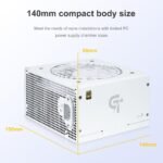 SAMA White 750W Power Supply - Fully Modular 80 Plus Gold Certified ATX 3.1 & PCIE 5.1 Compliant Power Supply, Supports RTX 30/40 Series GPUs - Image 5