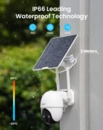 ieGeek 4G LTE Cellular Security Camera Wireless Outdoor, No WiFi Surveillance Cameras with SIM Card, Solar Battery Powered Cam, 2K Color Night Vision, 360°PTZ, 2-Way Audio, PIR Motion Sensor - Image 8