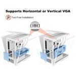 SAMA NEVIEW 4503 Mid Tower PC Case with Dual Tempered Glass Panels, 4×120mm ARGB Fans Pre-Installed, High Airflow ATX PC Case for Case PC Gaming, USB 3.0×2, Type-C Port, Supports Top 360mm AIO – White - Image 5