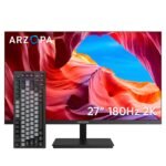 ARZOAP 27" 2K QHD Gaming Monitor 180HZ and 75% Mechanical Gaming Keyboard Wired Bundle