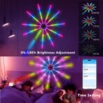 DAYBETTER LED Fireworks Lights 20inch,Smart Firework LED Lights Indoor with Bluetooth,RGB Color Changing Dimmable LED Sparkler Light Music Sync with Firework Launch Effect App Control Remote Christmas - Image 5