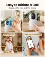 ZOSI Indoor Pan/Tilt Smart Security Camera,2K 360 Degree Baby Pet Monitor,Plug-in 2.4G/5G Dual-Band WiFi Home Cam with Phone App,Night Vision,Person Detection,2 Way Audio,Cloud & Memory Card Storage - Image 3
