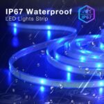DAYBETTER Outdoor LED Strip Lights, IP67 Waterproof LED Lights with Remote, APP Control, Color Changing LED Rope Lights for Bedroom, Bathroom, Roof, Balcony, Pool, 24V, 100ft - Image 2