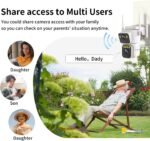 Luovisee Cameras for Home Security with Dual Lens,2.4G/5G WiFi Outdoor Camera Wireless Solar Powered,PIR Alarm,Color Night Vision,2-Way Audio,Cloud/SD Storage,No Month Fee(2 Pack) - Image 7