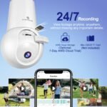 SYMYNELEC Light Bulb Security Camera: 5G WiFi Socket Camera Outdoor - Wireless Lightbulb Camera Waterproof for Home with Night Vision Motion Detection - Image 8