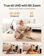 Anona 4K UHD Indoor Camera, Pet/Dog/Baby Security Camera with Phone App, 360°Pan-Tilt, 5G/2.4G Dual-Band Wi-Fi 6, Auto-Tracking, Person/Pet/Baby Crying Detection, Privacy Mode, Two-Way Audio, 2 Pack - Image 2