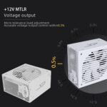 SAMA 850w Power Supply,XP Series White PSU ATX 3.0 & PCIE 5.0 ECO Fanless 80Plus Platinum Certified Full Modular Support RTX 40 Series - Image 6