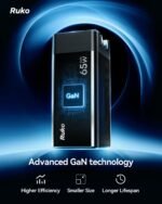 Ruko PD65W USB C Charger, 3-Port GaN Fast Charger Block, Compact Foldable Wall Charger for iPhone 16/15, MacBook Pro/Air, Galaxy S24, Pixel, Drone, Switch and More, Black - Image 3